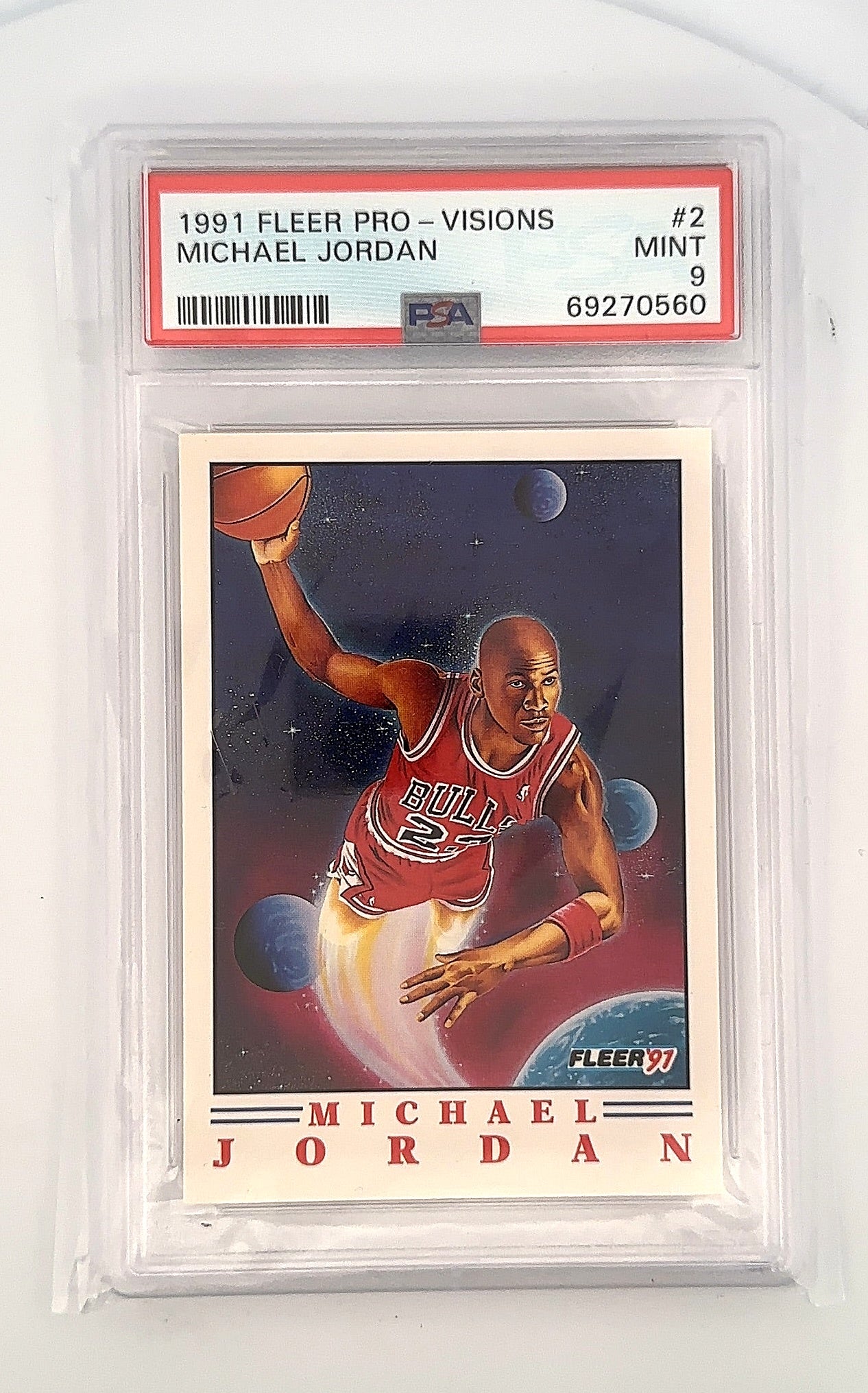 1991 Fleer Pro Visions Michael Jordan #2 PSA 9 — front