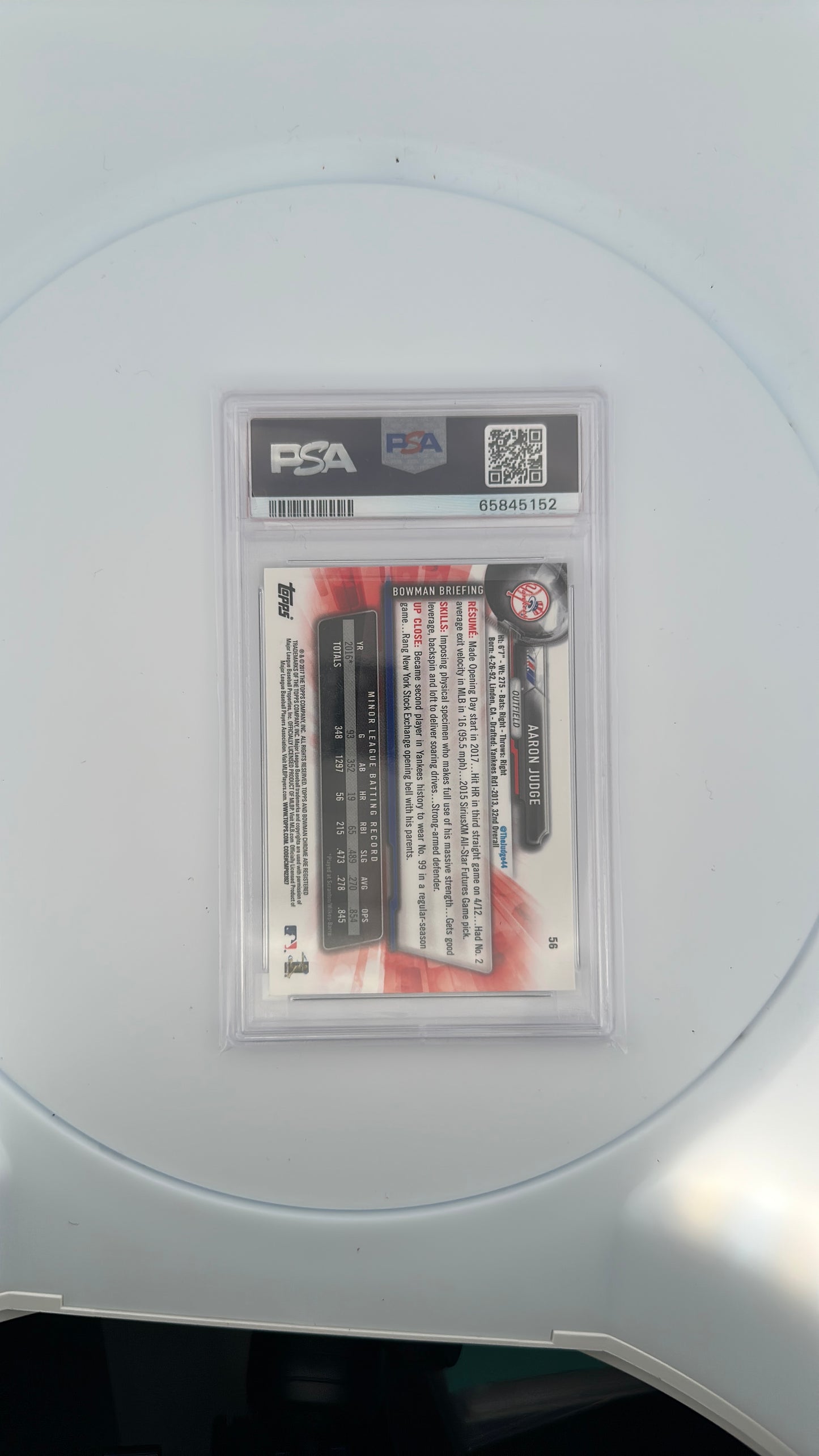 Aaron Judge Chrome — back