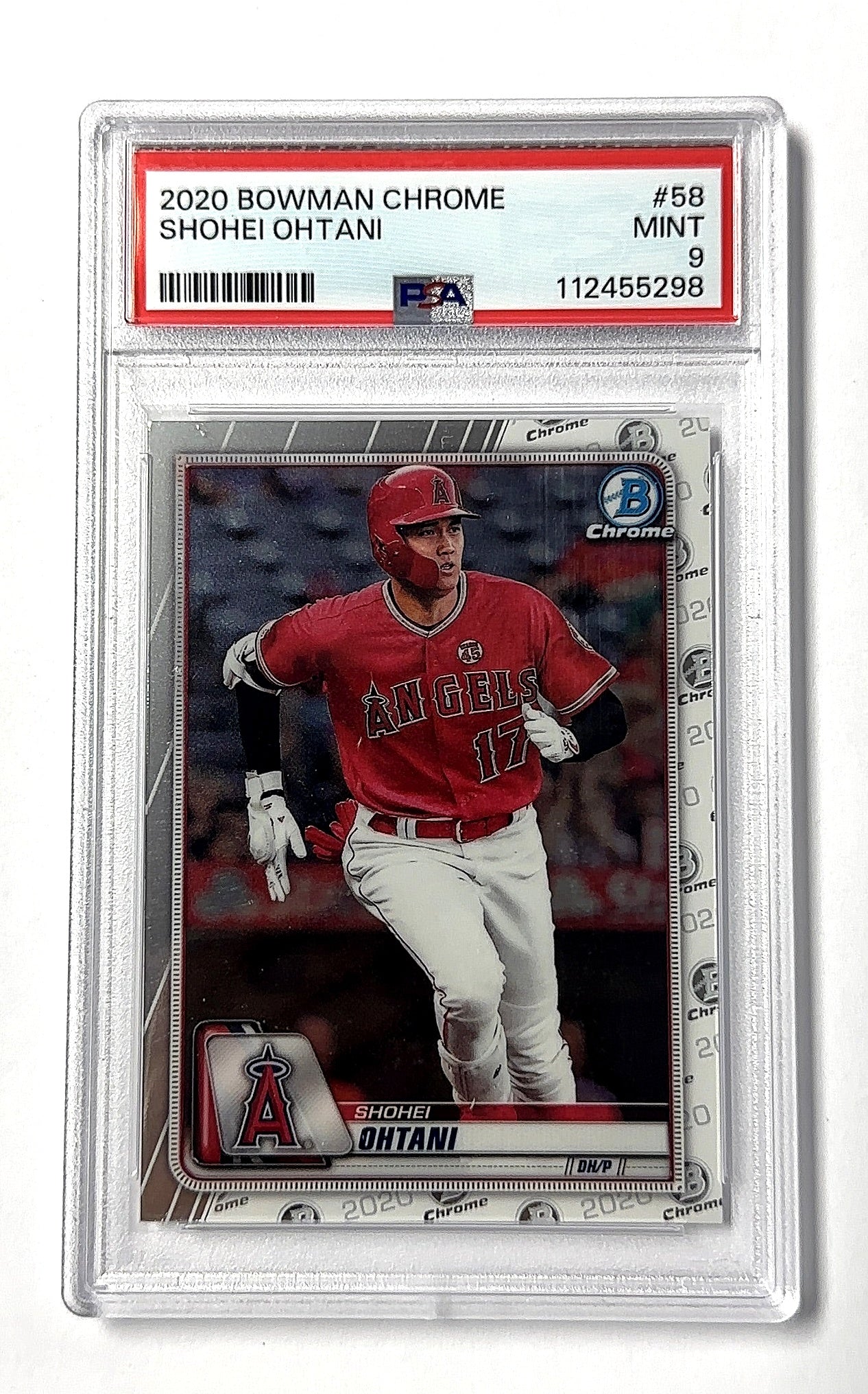 2020 Bowman Chrome Shohei Ohtani #58 PSA 9 — front