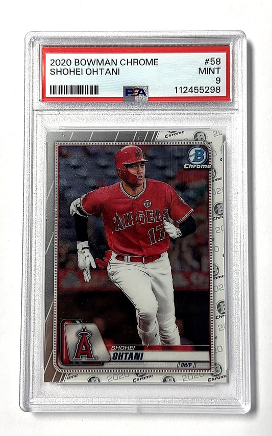 2020 Bowman Chrome Shohei Ohtani #58 PSA 9 — front