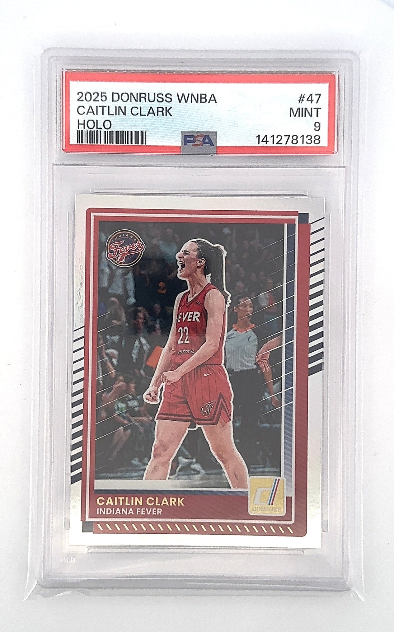 2025 Panini Donruss WNBA Caitlin Clark [Holo] #47 PSA 9 — front