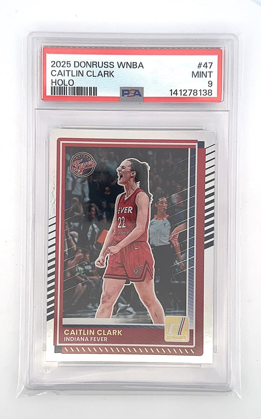2025 Panini Donruss WNBA Caitlin Clark [Holo] #47 PSA 9 — front