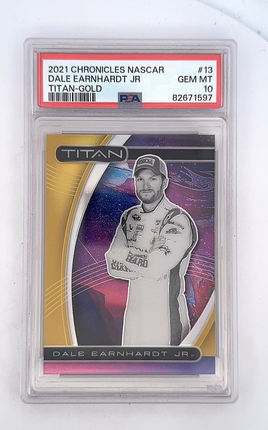 Dale Earnhardt Jr 2021 Chronicles Nascar Titan Gold PSA GEM MT 10 — front