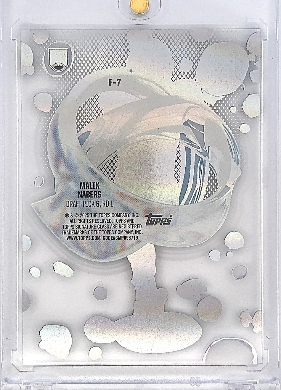 2024 Topps Signature Class Fluidity Malik Nabers #F-7 — back