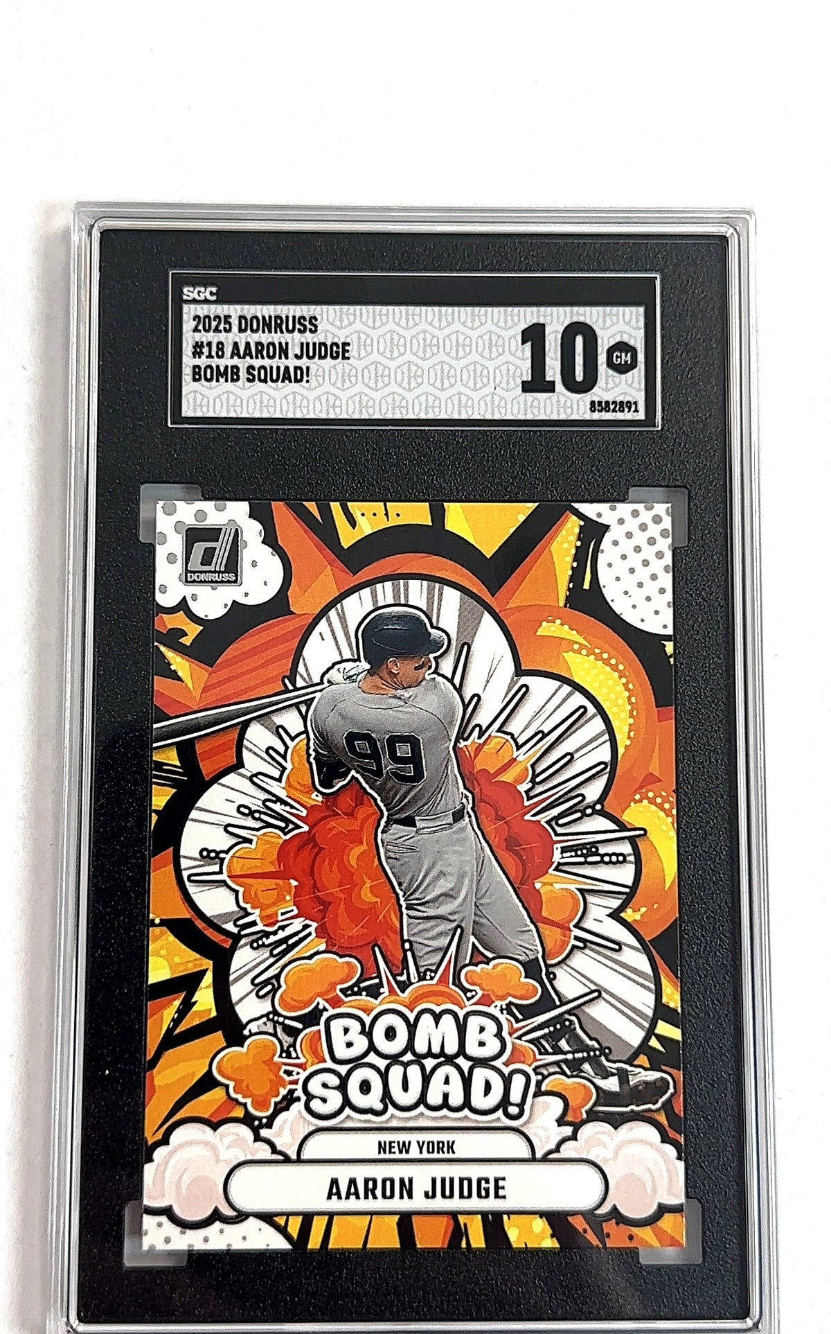 2025 Panini Donruss Bomb Squad Aaron Judge #18 SGC 10 — front