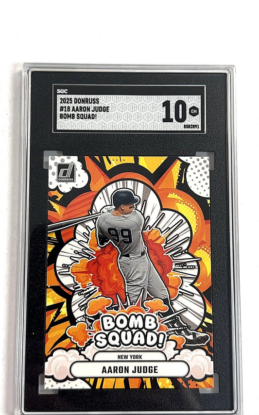 2025 Panini Donruss Bomb Squad Aaron Judge #18 SGC 10 — front