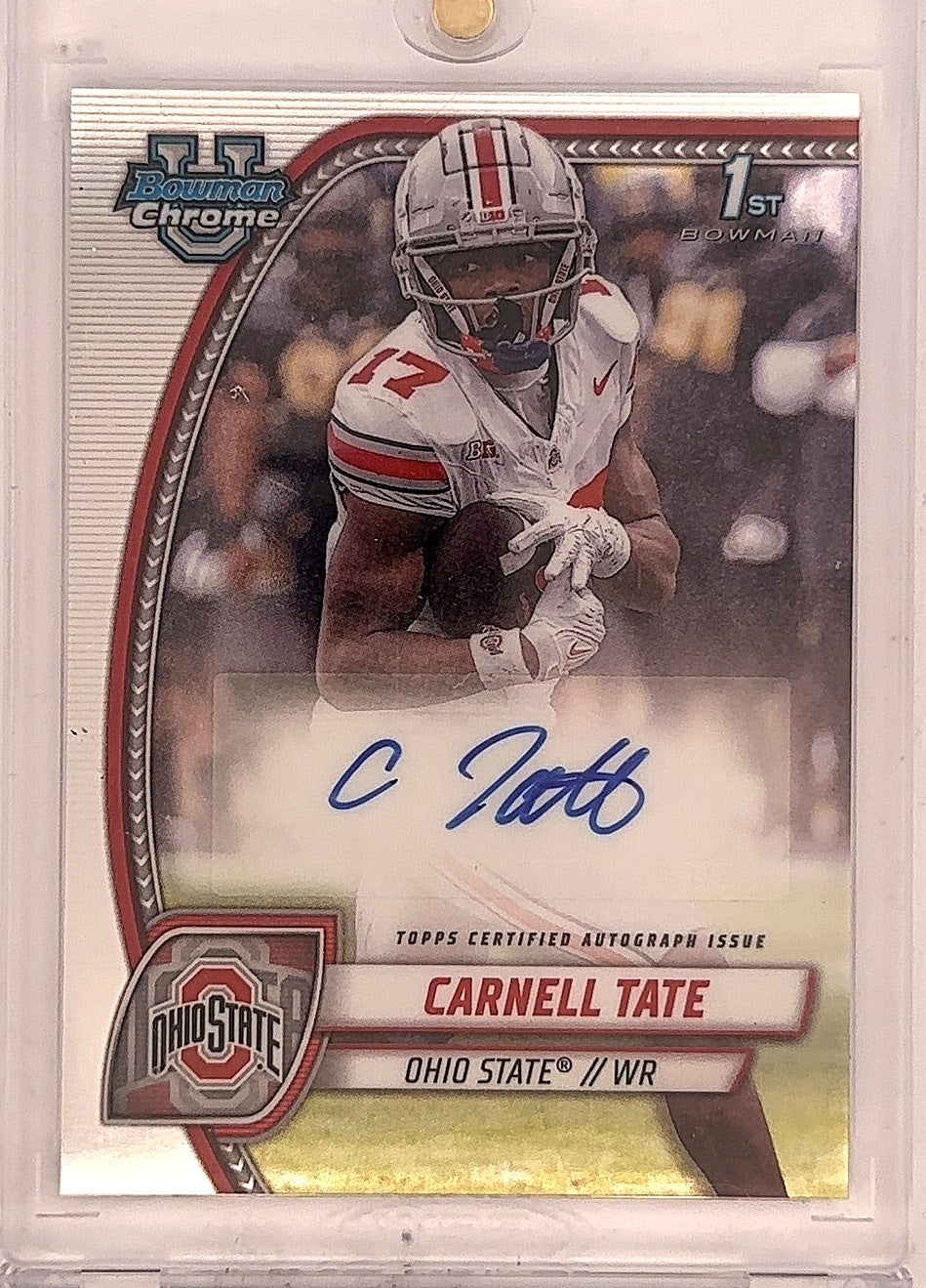 Carnell Tate 1st Bowmam Auto — front