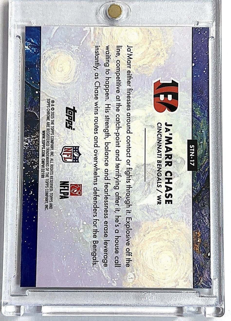 2025 Topps Cosmic Chrome Stars in the Night Ja'Marr Chase #STN-17 — back