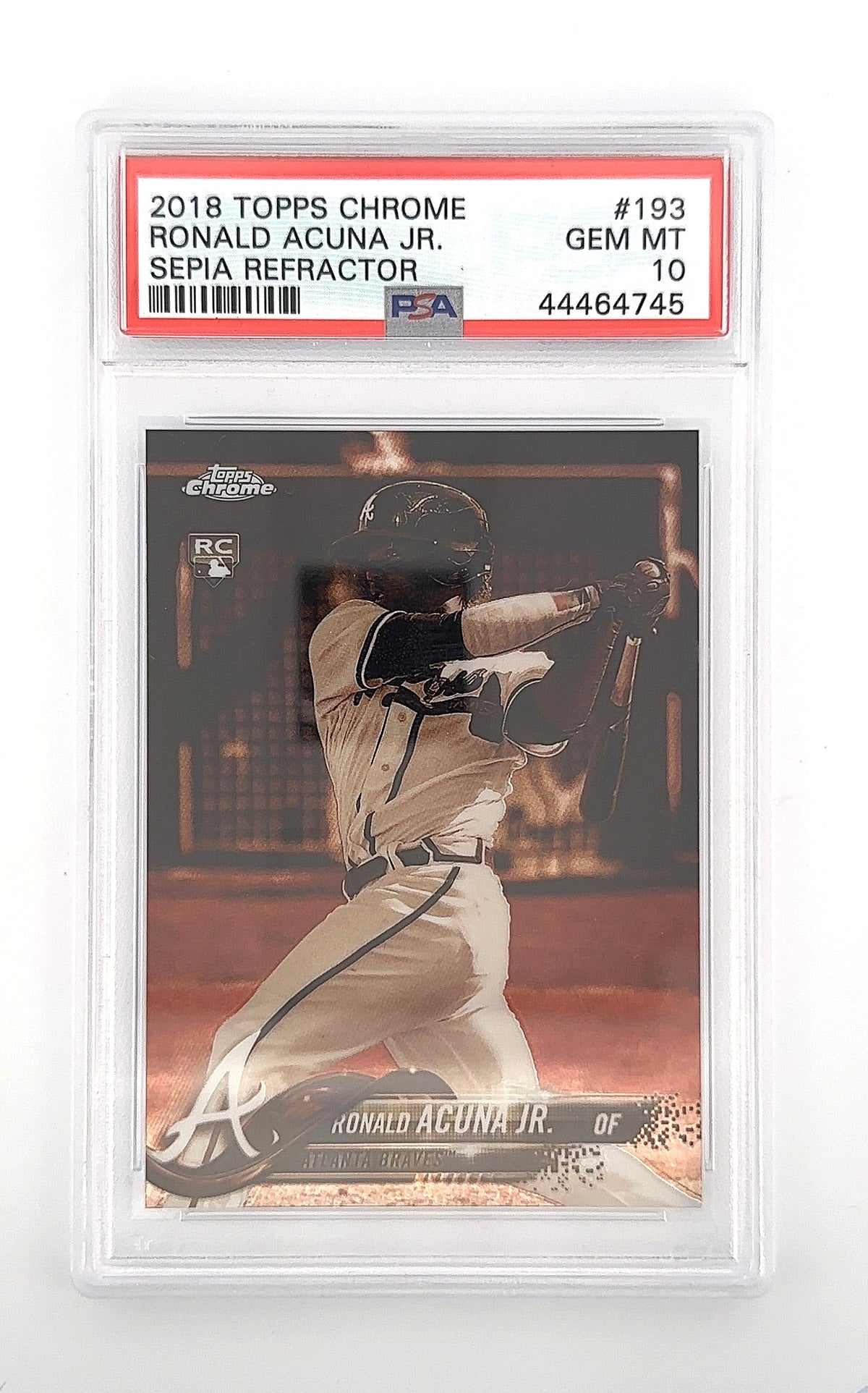 2018 Topps Chrome Ronald Acuna Jr. [Refractor] #193 — front