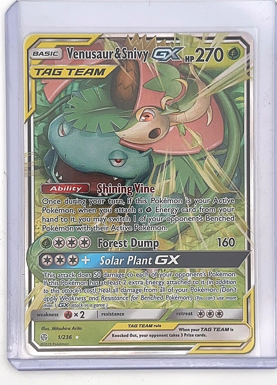 Venusaur & Snivy GX #1/236 — front