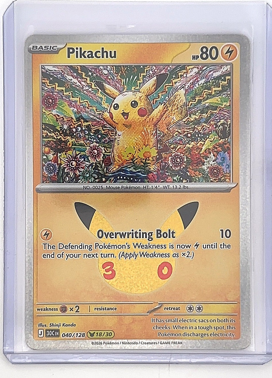Pikachu - 040/128 #040/128 — front