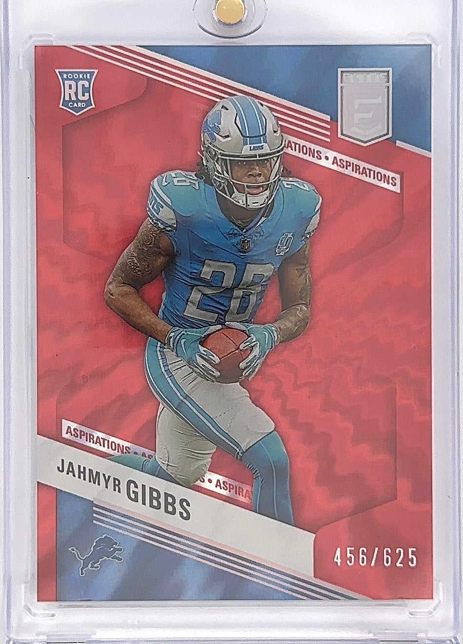 2023 Panini Donruss Elite Jahmyr Gibbs [Aspirations Shimmer] #144 — front