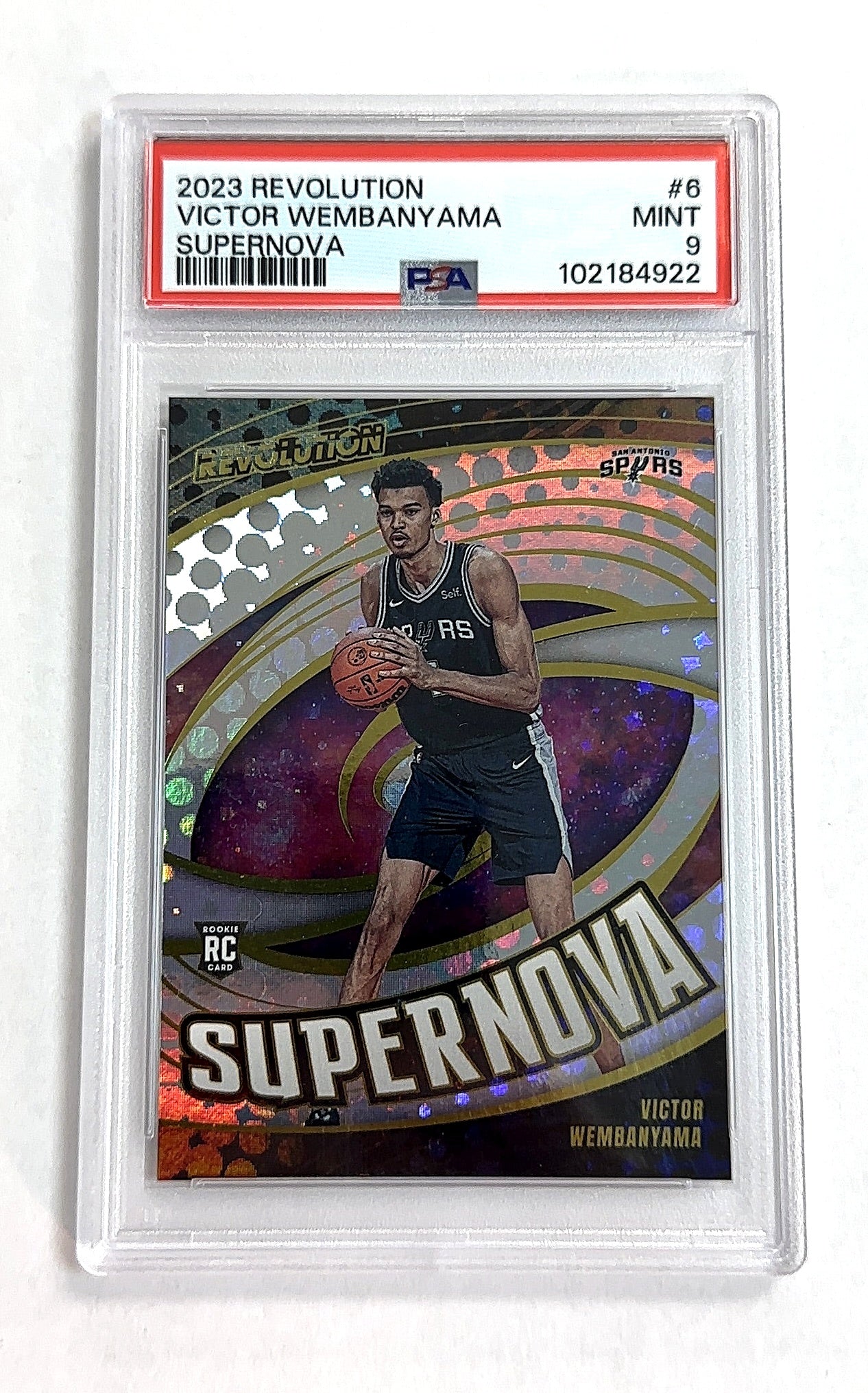2023 Panini Revolution Supernova Victor Wembanyama [Levels] #6 RC PSA 9 — front