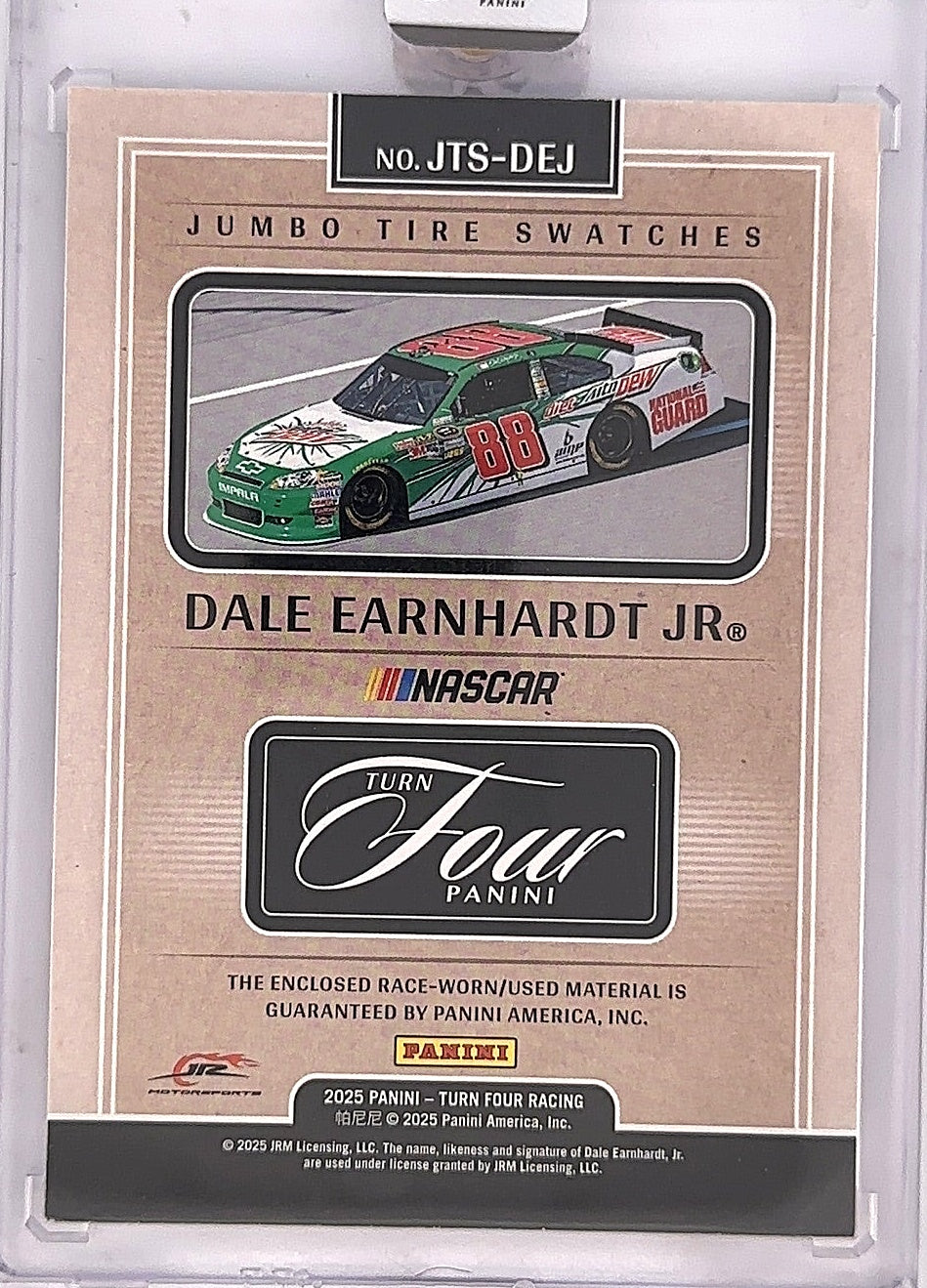 Dale Earnhardt Jr Jumbo Tire Patch /25 — back
