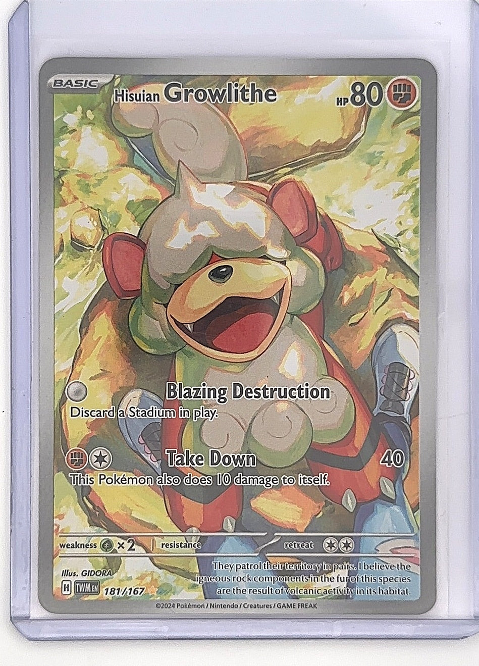 Hisuian Growlithe - 181/167 #181/167 — front