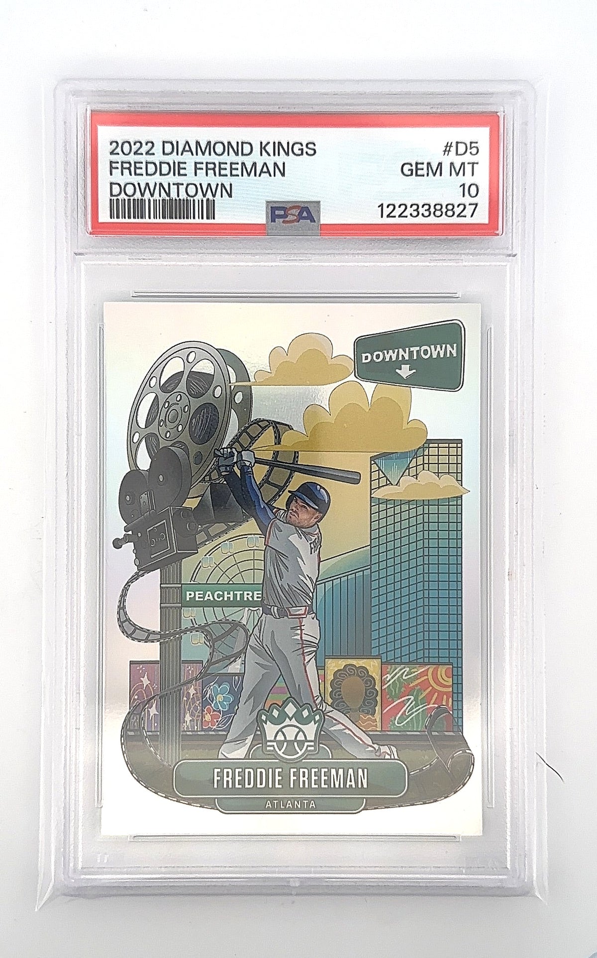 2022 Panini Diamond Kings Downtown Freddie Freeman #D5 PSA 10 — front
