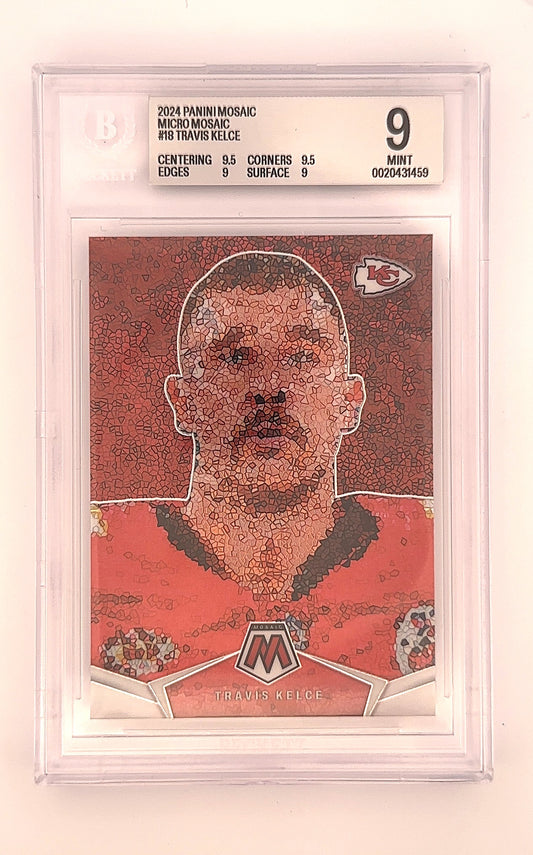 2024 Panini Mosaic Micro Travis Kelce #MM-TKE BGS 9 — front