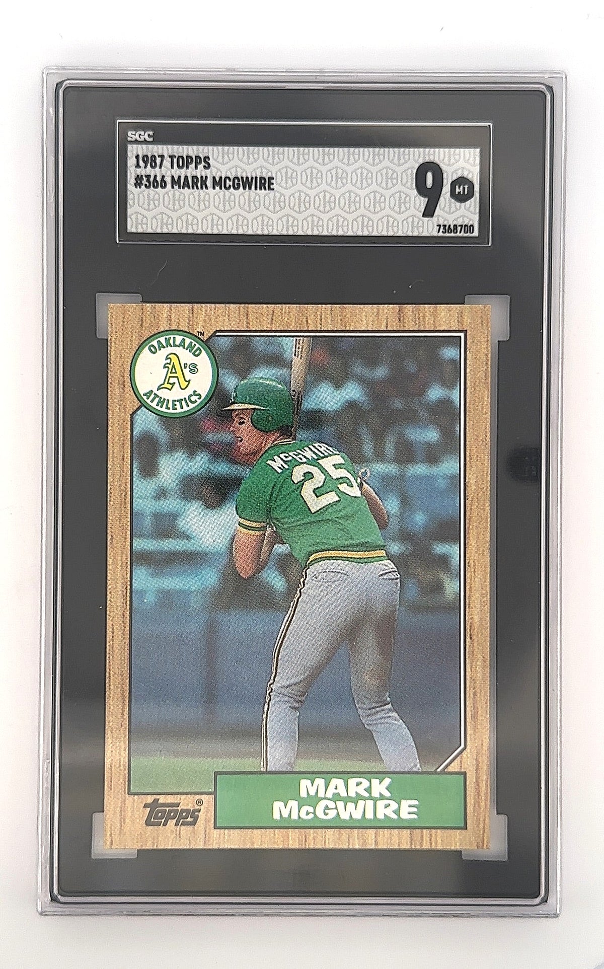 1987 Topps Mark McGwire #366 SGC 9 — front