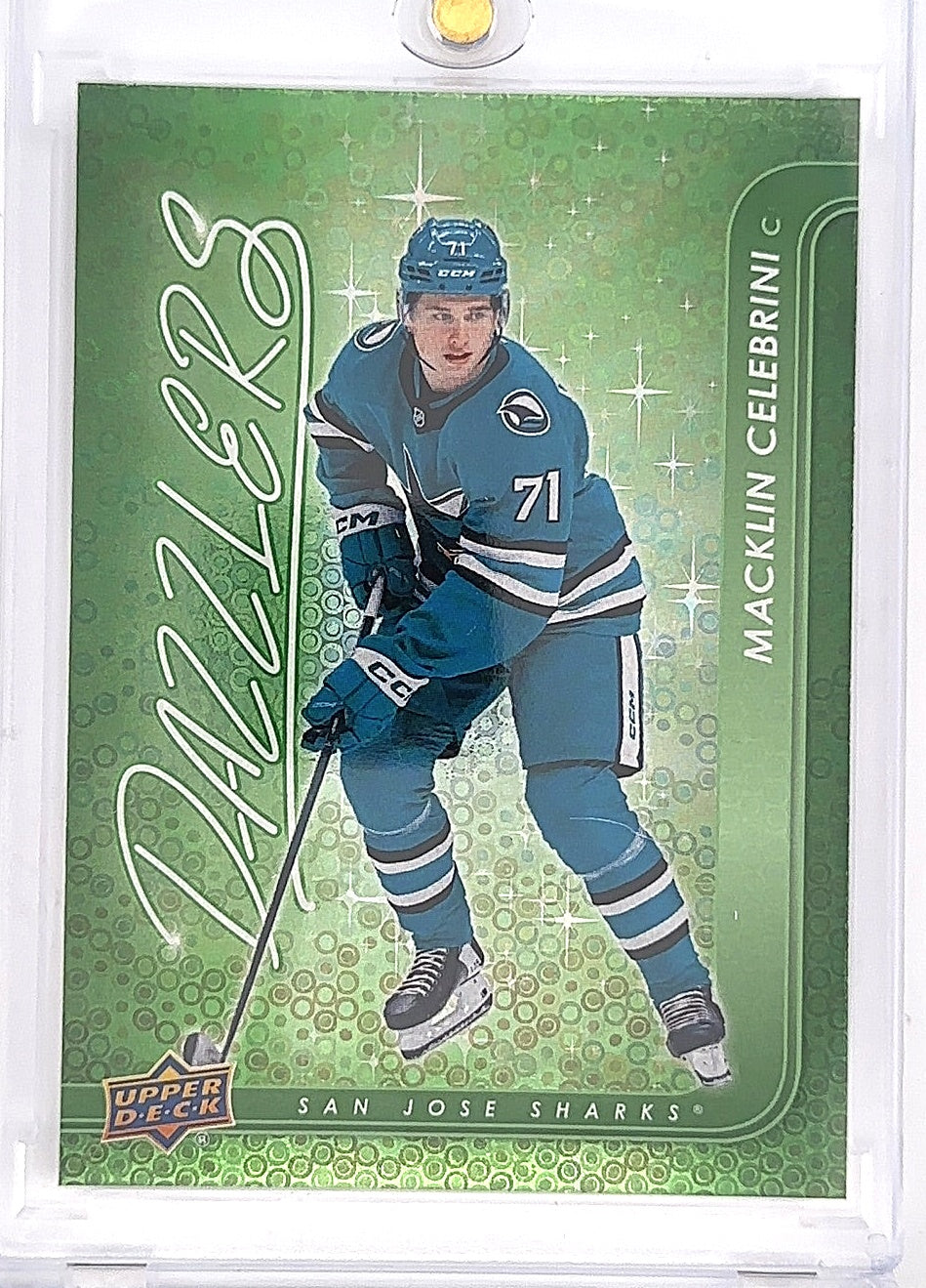 2024-25 Upper Deck Extended Series Macklin Celebrini Dazzlers DZ-128 — front