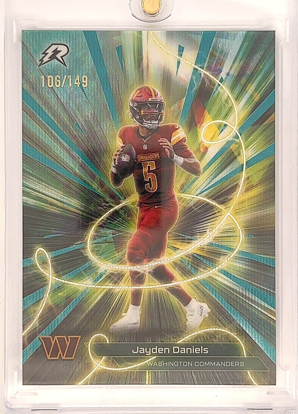 2025 Topps Resurgence Conductors Jayden Daniels [Teal Surge] #C-16 — front