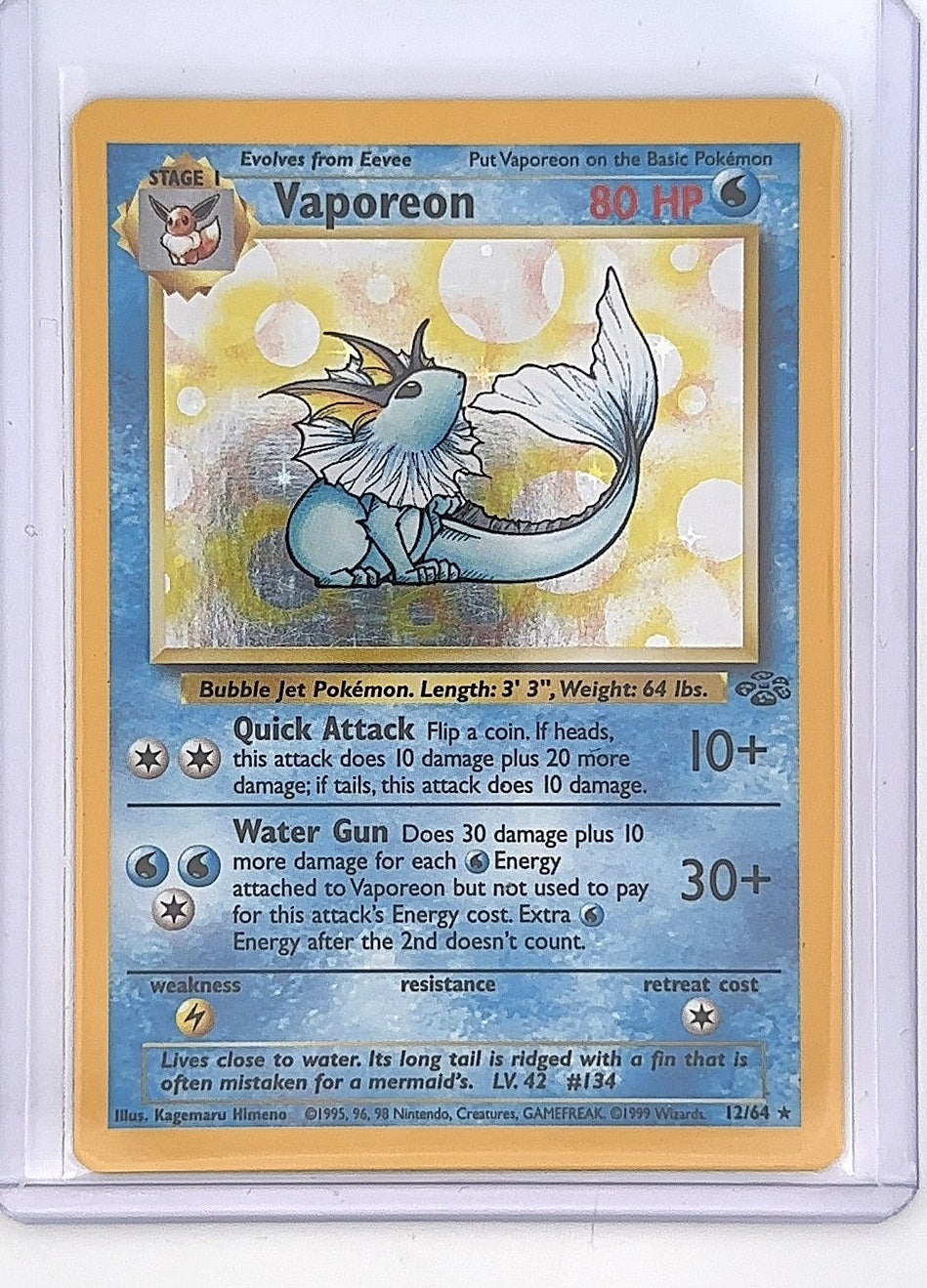 Vaporeon (12) #12/64 — front