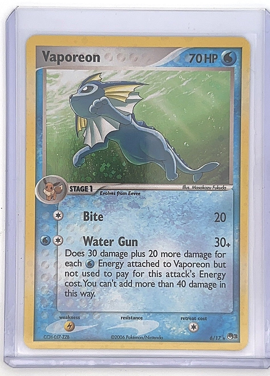 Vaporeon #006/017 — front