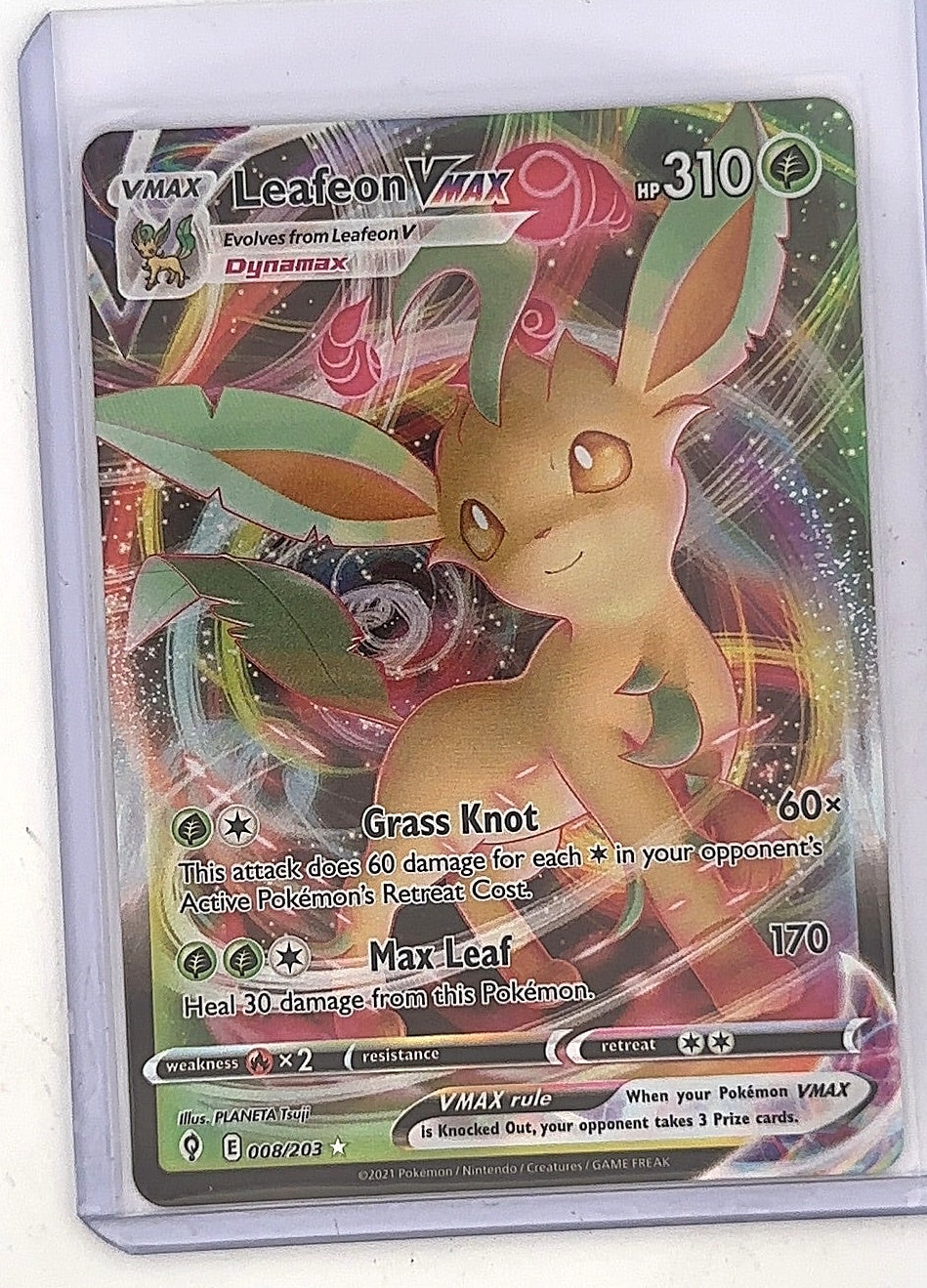 Leafeon VMAX #008/203 — front