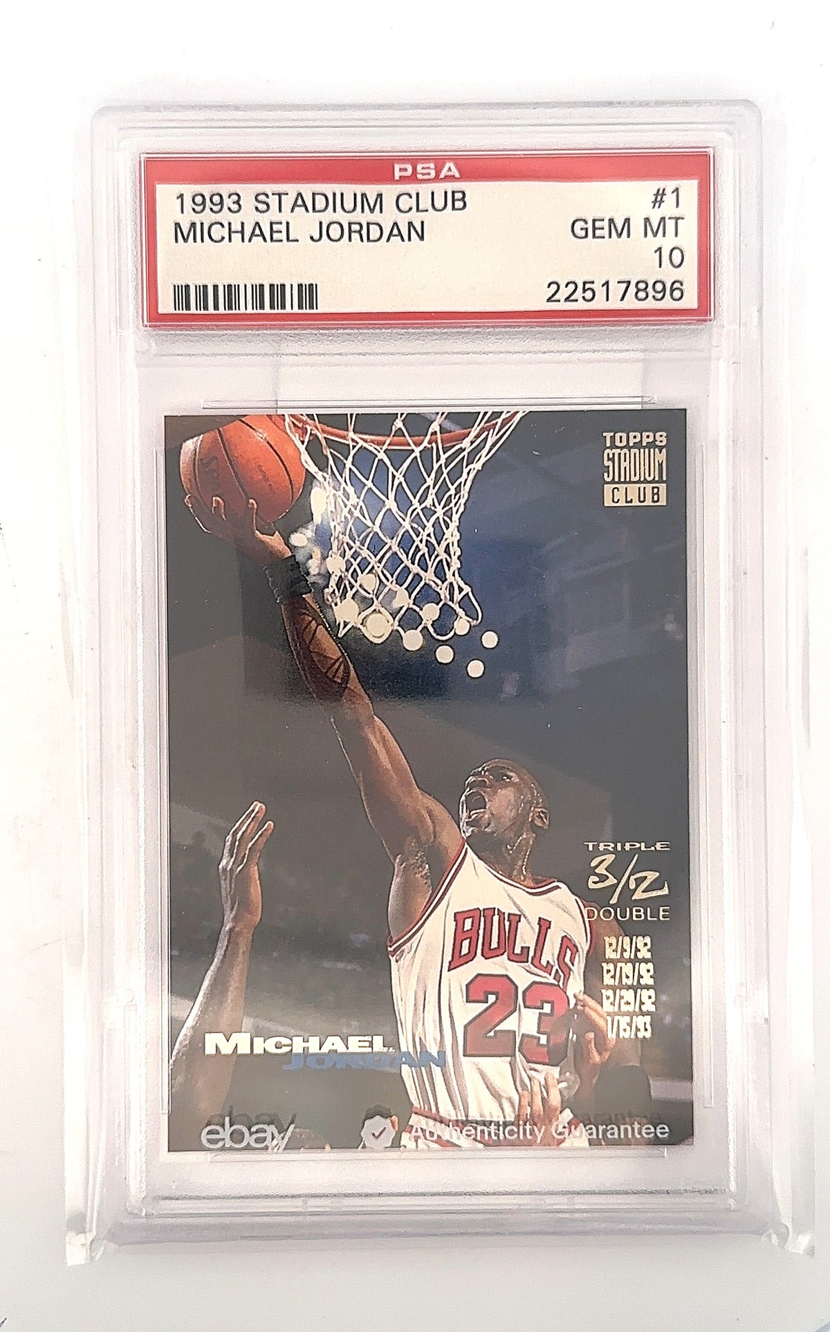 1993 Stadium Club Promo Michael Jordan #1 PSA 10 — front