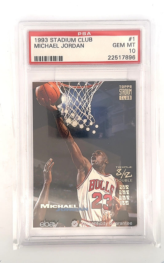 1993 Stadium Club Promo Michael Jordan #1 PSA 10 — front