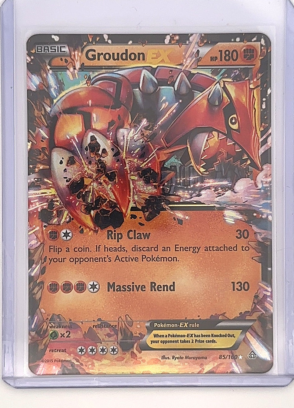 Groudon EX #85/160 — front