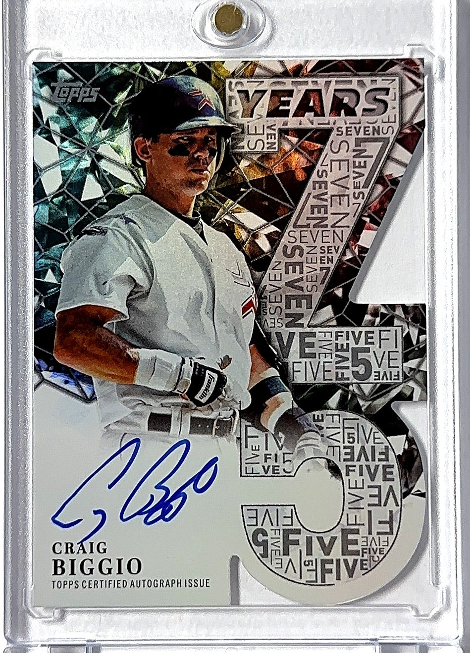 2026 Topps 75 Years Of Topps Die-Cut Autograph Craig Biggio [Black] #75YA-CB AUTO — front