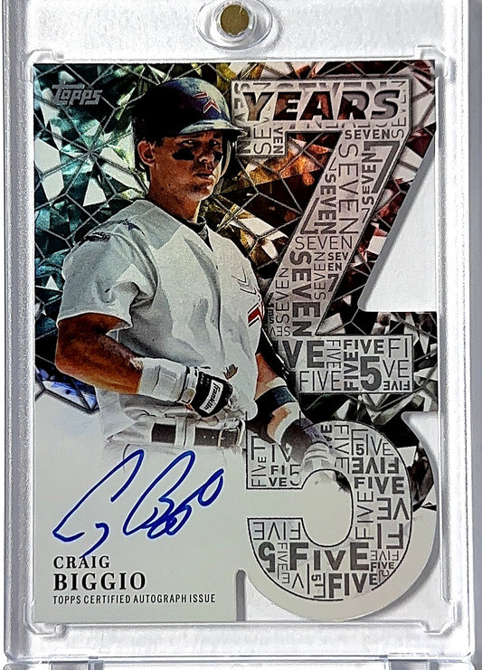 2026 Topps 75 Years Of Topps Die-Cut Autograph Craig Biggio [Black] #75YA-CB AUTO — front