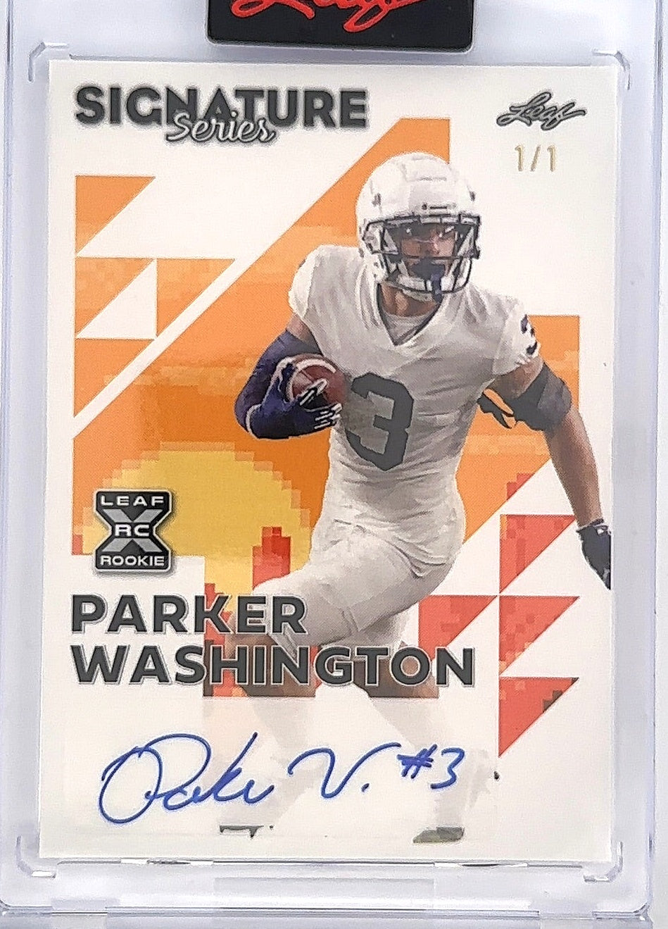 2023 Leaf Trinity Autograph Parker Washington [White] #BA-PW — front