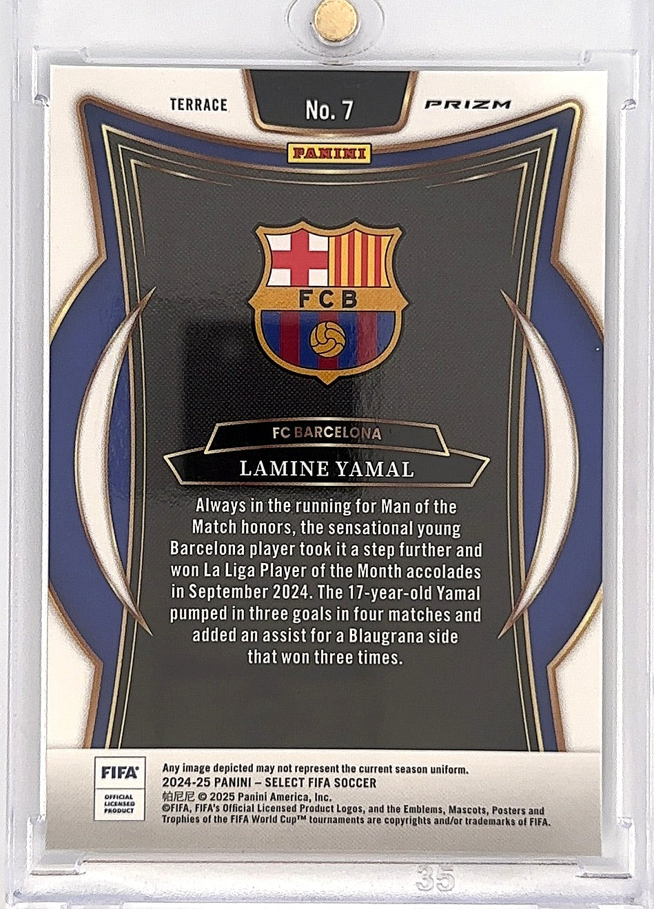 Lamine Yamal Select Pandora — back