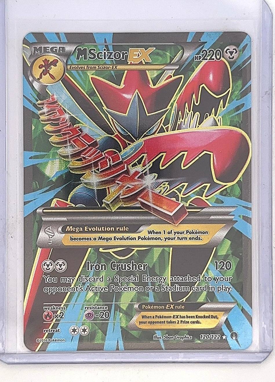 M Scizor EX (Full Art) #120/122 — front