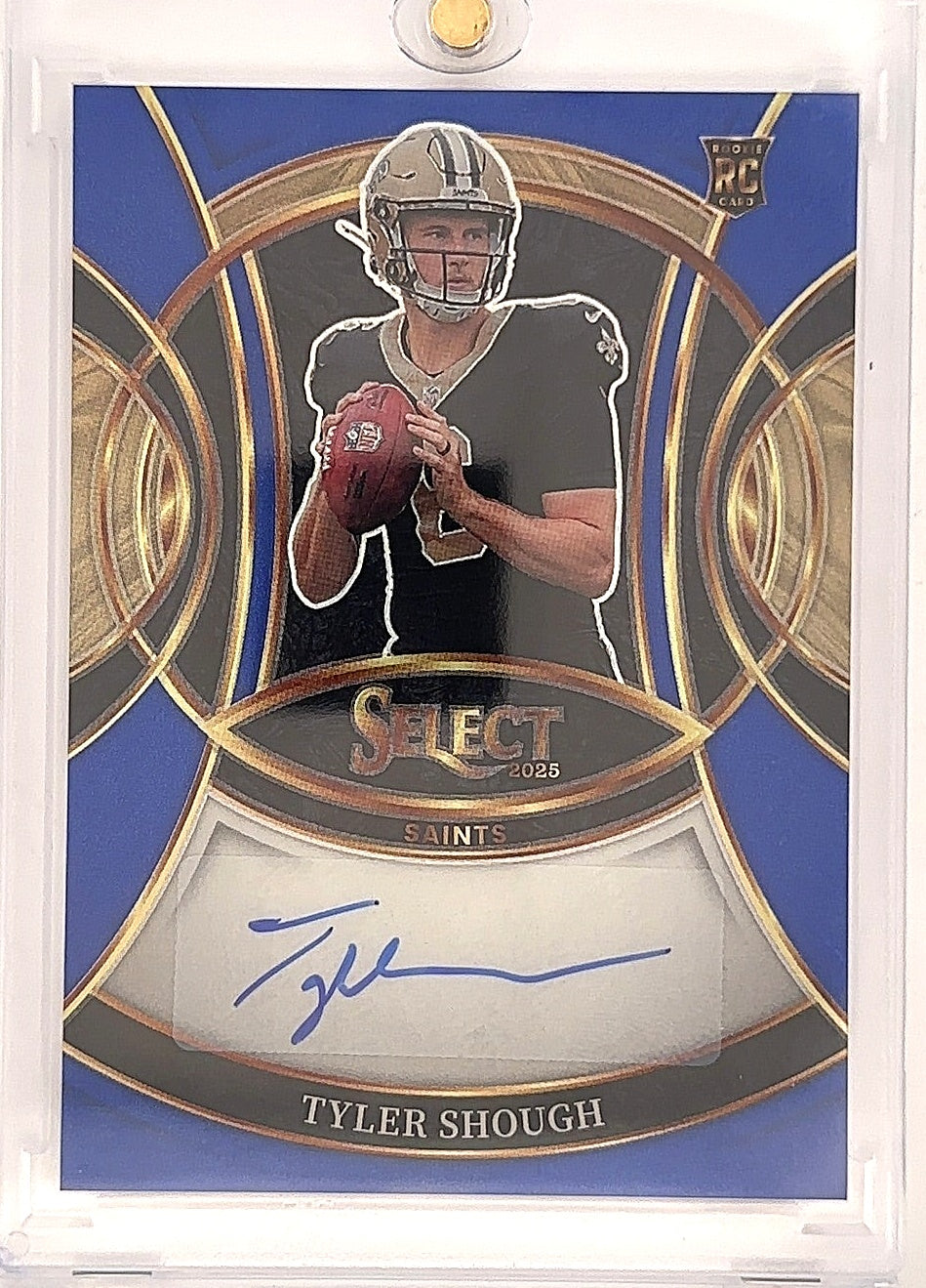 2025 Panini Select Rookie Signature Tyler Shough [Blue Prizm] #RSI-TSH — front
