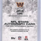 2026 Topps Flagship NFL Stars Autograph Jaylin Lane [1/1] #NFLSA-JL — back