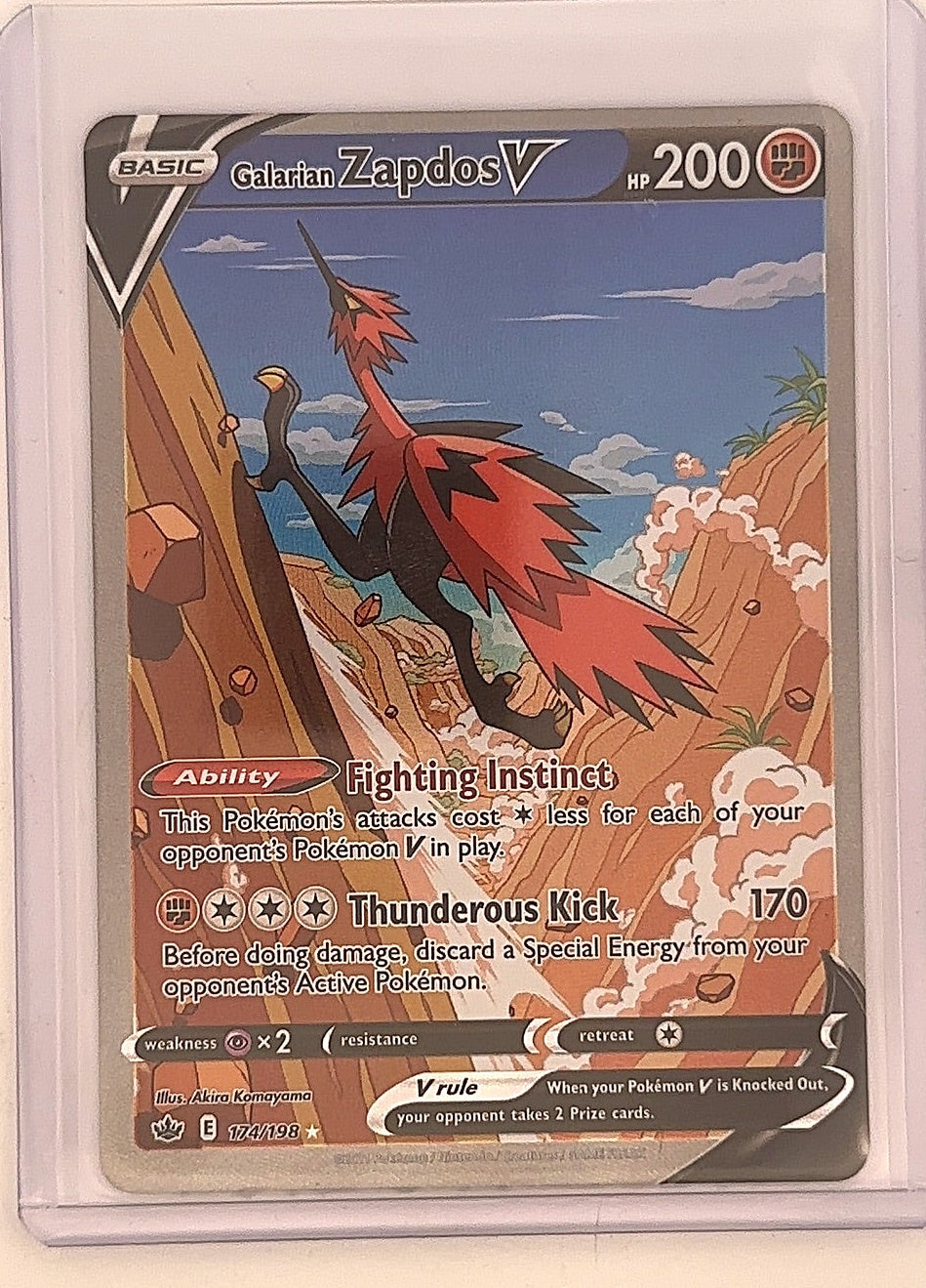 Galarian Zapdos V (Alternate Full Art) #174/198 — front