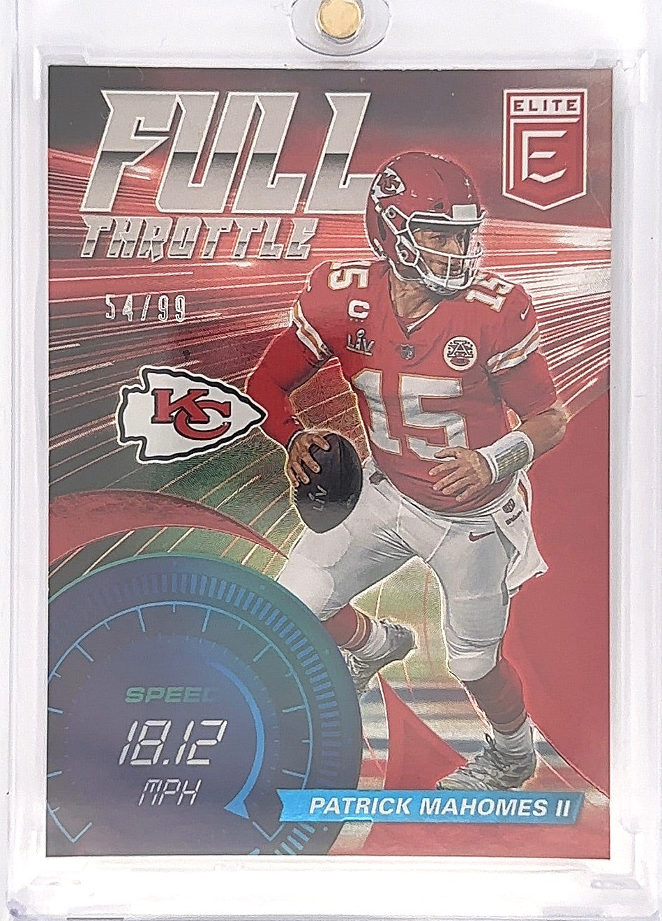2022 Panini Donruss Elite Full Throttle Patrick Mahomes II /99 [Red] #FT13 — front