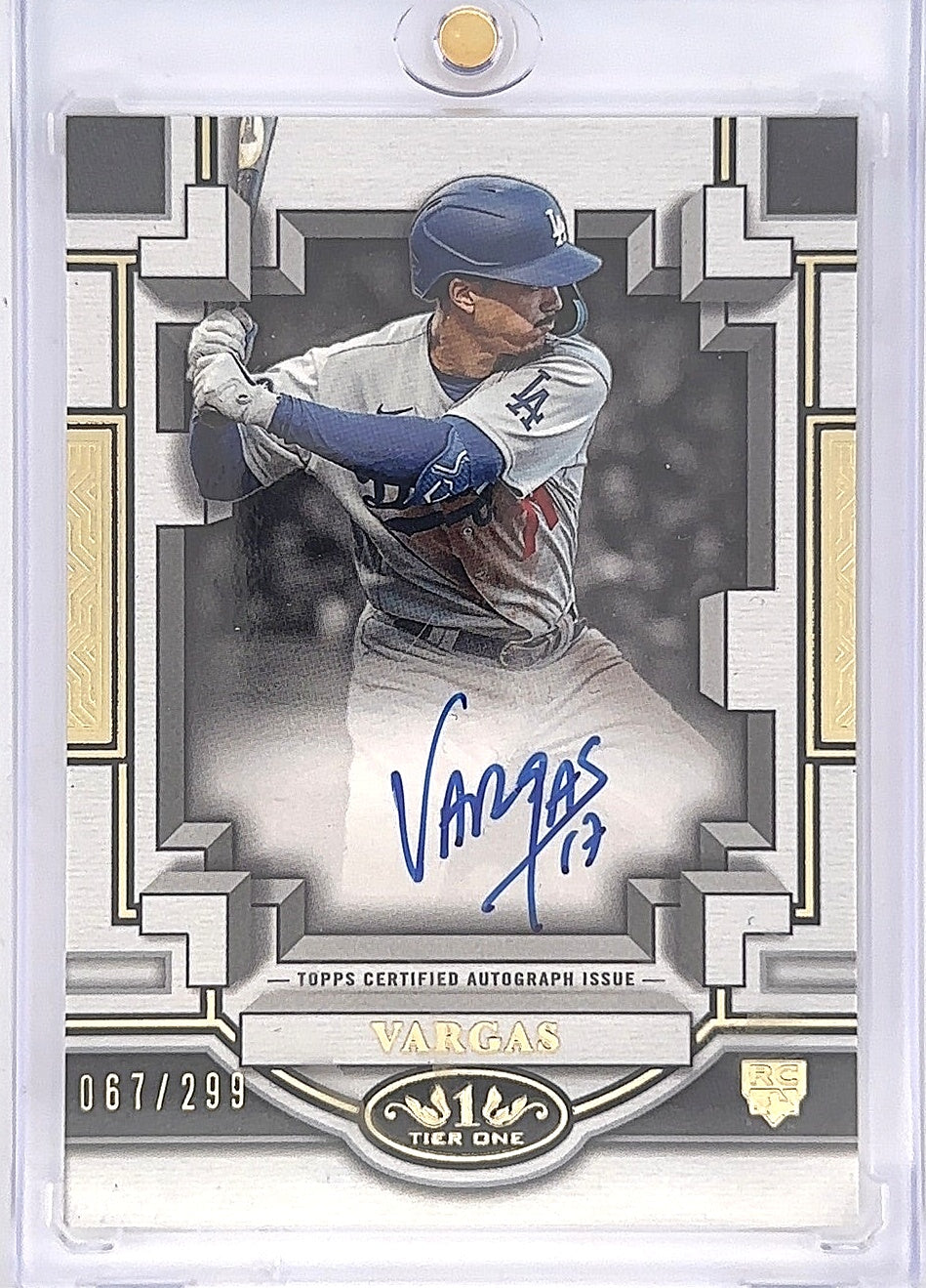 Miguel Vargas 2023 Topps Tier One Baseball Autograph 067/299 — front