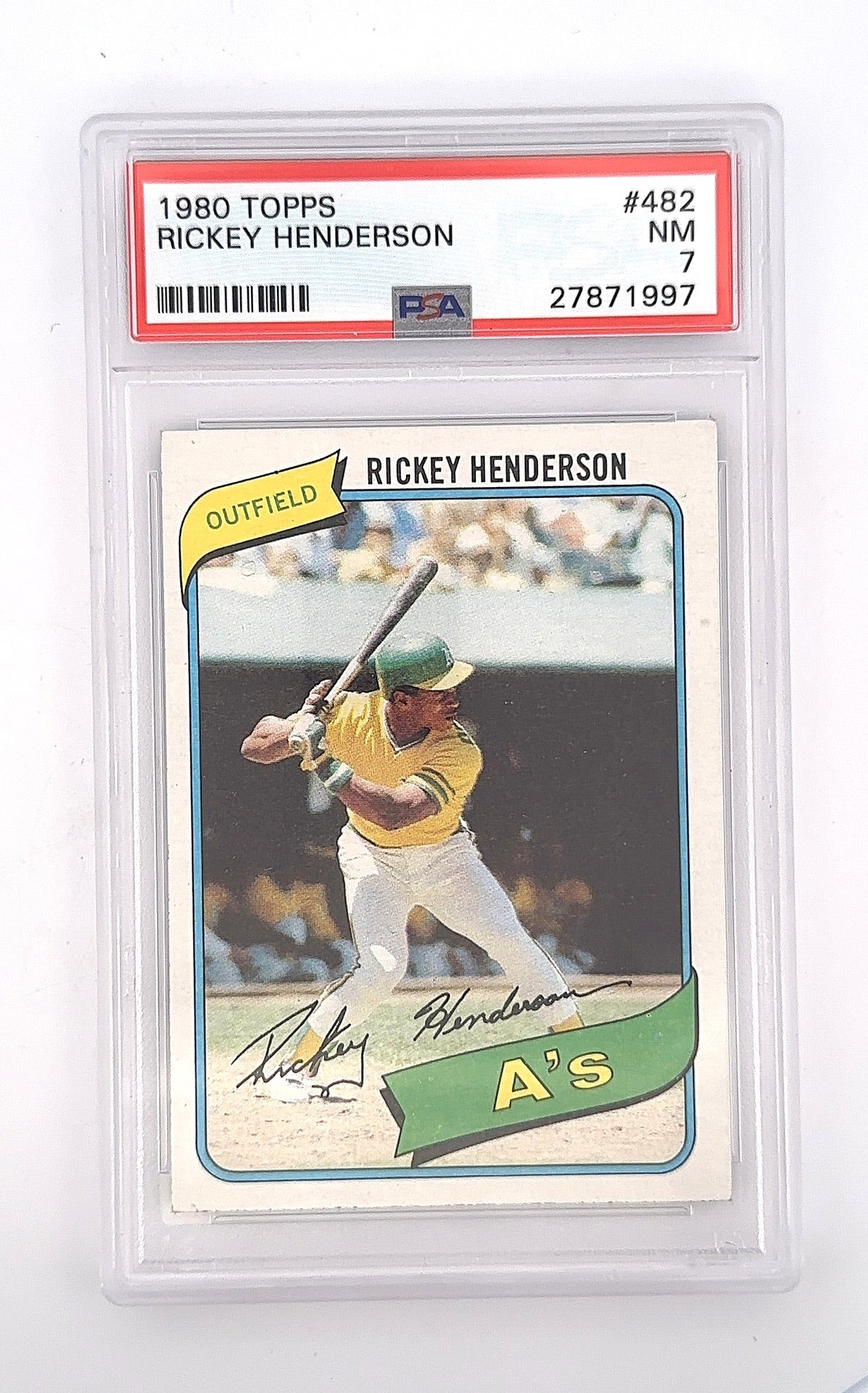 1980 Topps Rickey Henderson #482 PSA 7 — front
