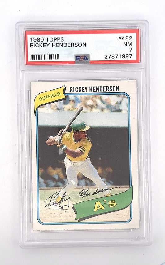 1980 Topps Rickey Henderson #482 PSA 7 — front