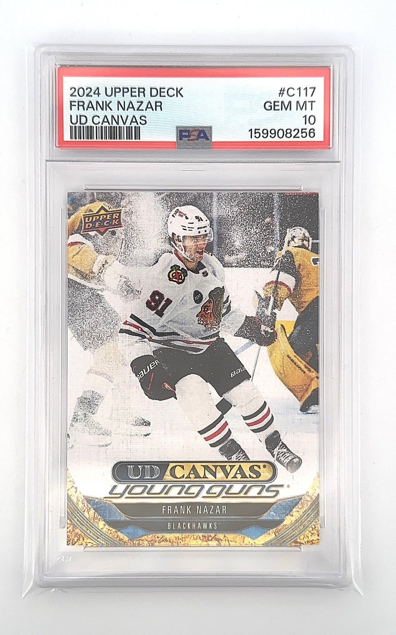 Frank Nazar UD Canvas 2024 Upper Deck PSA GEM MT 10 — front