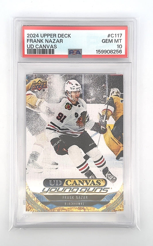 Frank Nazar UD Canvas 2024 Upper Deck PSA GEM MT 10 — front