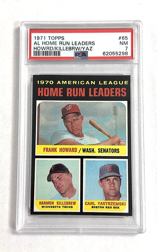 1965 Topps American League 1964 Home Run Leaders #3 PSA 7 — front