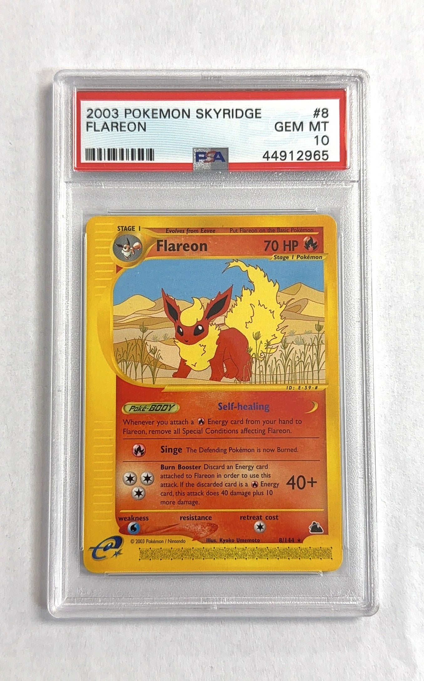 Flareon (8) #008/144 PSA GEM MT 10 — front