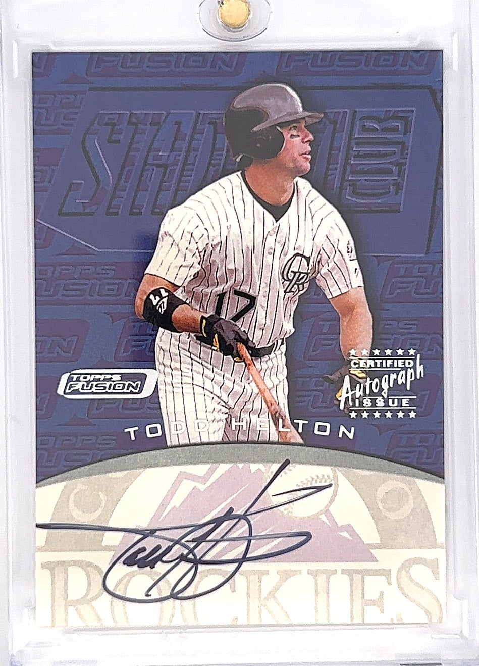 2001 Todd Helton Topps Fusion Auto #FA19 — front