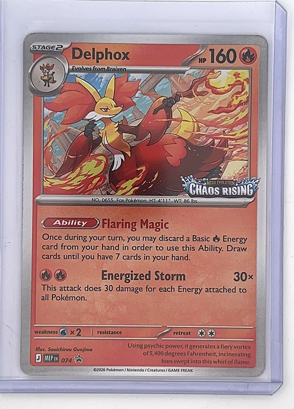Delphox - 013/086 (Chaos Rising Stamped) #013/086 — front