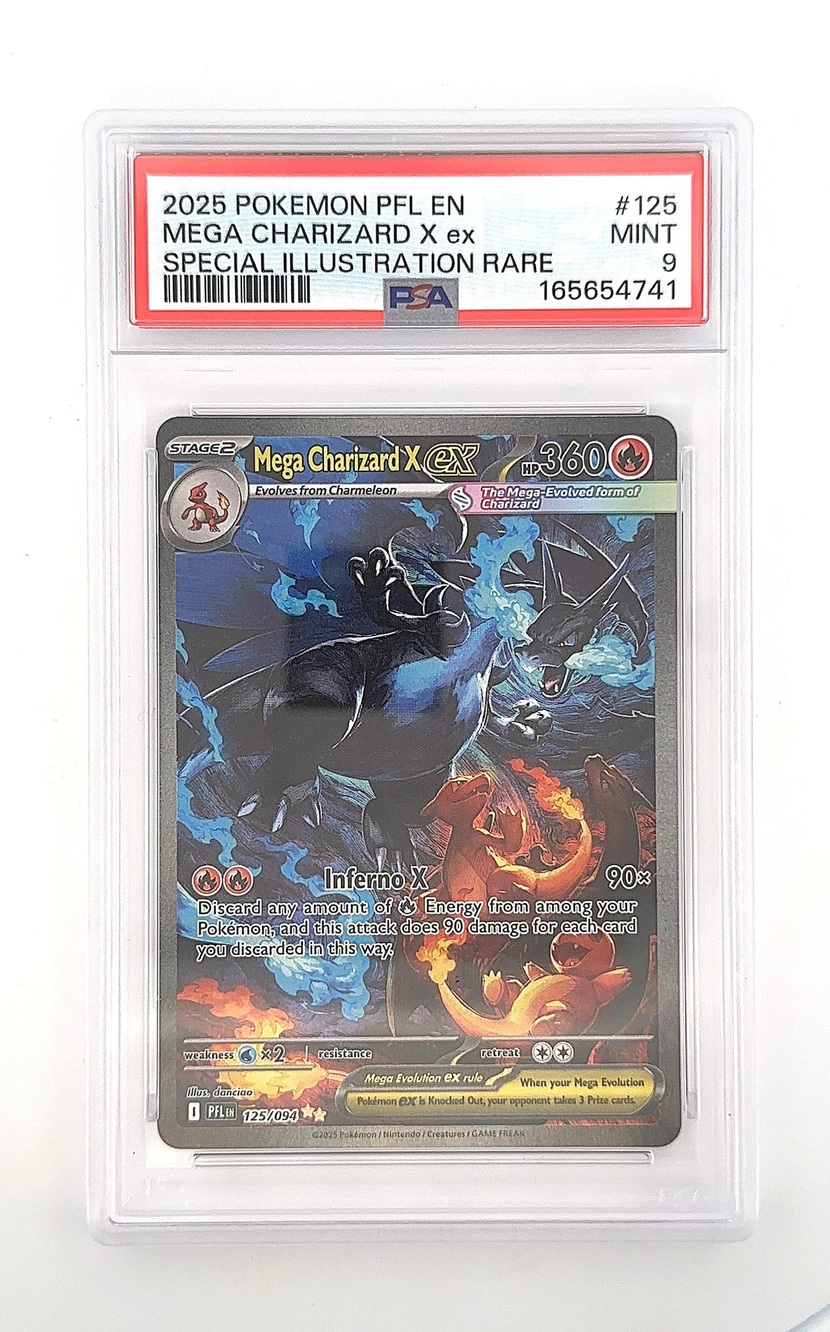 Mega Charizard X ex - 125/094 #125/094 PSA MINT 9 — front