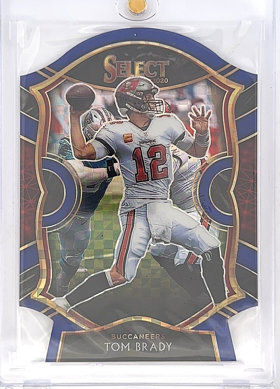 2020 Panini Select Tom Brady [Blue Prizm Die Cut] #1 — front